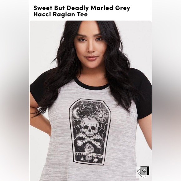 Torrid size 2 hacci raglan tee - Picture 2 of 2